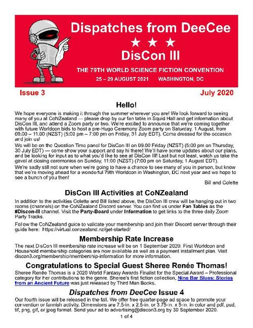 Newsletter 3 Jul 2020